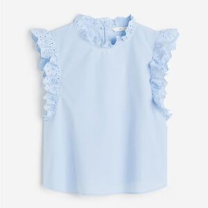 H&M Light Blue Blouse w/ Ruffles